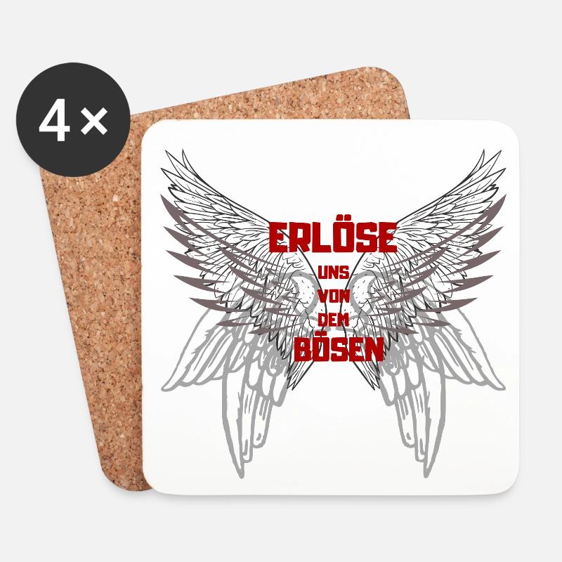 Wie im Himmel so auf Erden - Untersetzer (4er-Set) - Weiß