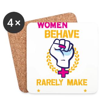 Feminism Women's Power Pro-choice Pro Abortion - Coasters (set of 4) - white - Front