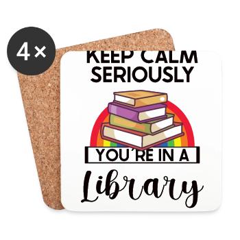 Book Reader Reading Literature Lover Writing - Untersetzer (4er-Set) - Weiß - Vorne