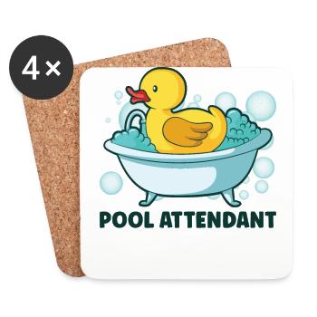 Rubber Duck Ducks Bird Hunt Duck lover Gift Idea - Coasters (set of 4) - white - Front