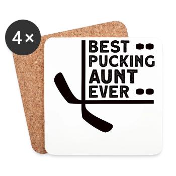 Eishockey-spieler Lustiger Eishockey-team-tormann - Untersetzer (4er-Set) - Weiß - Vorne