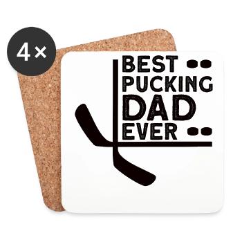 Eishockey-spieler Lustiger Eishockey-team-tormann - Untersetzer (4er-Set) - Weiß - Vorne