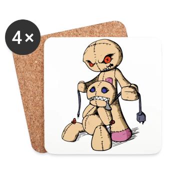 Killing Voodoo is thinking you - Coasters (set of 4) - white - Front