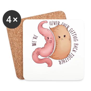 Gastrectomie gastrectomie en manchon Gastrectomie - Dessous de verre (lot de 4) - blanc - Devant