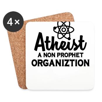 Atheist Atheismus Anti-religion Securalism God - Untersetzer (4er-Set) - Weiß - Vorne