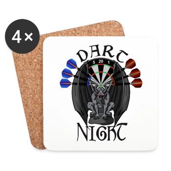 Dart Night, Dart Design, Design gothique, mystique - Dessous de verre (lot de 4) - blanc - Devant