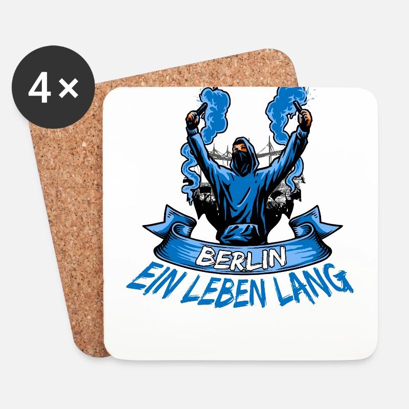 Berlin 2 ein Leben lang - Untersetzer (4er-Set) - Weiß