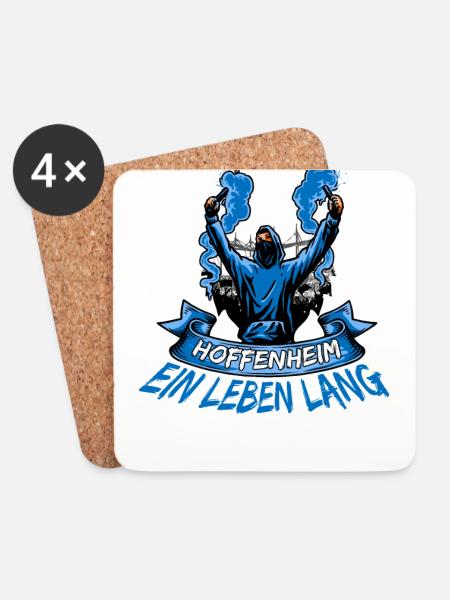 Hoffenheim ein Leben lang - Untersetzer (4er-Set) - Weiß