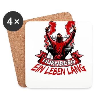 Nürnberg ein Leben lang - Untersetzer (4er-Set) - Weiß - Vorne