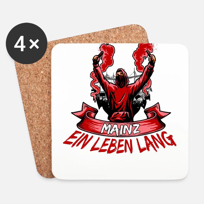Mainz ein Leben lang - Untersetzer (4er-Set) - Weiß