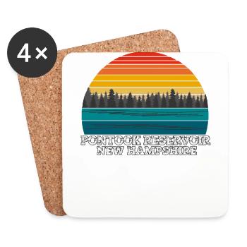 Pontook Reservoir New Hampshire - Coasters (set of 4) - white - Front