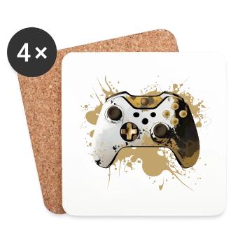 Golden Premium Gaming Controller Splash Art - Coasters (set of 4) - white - Front