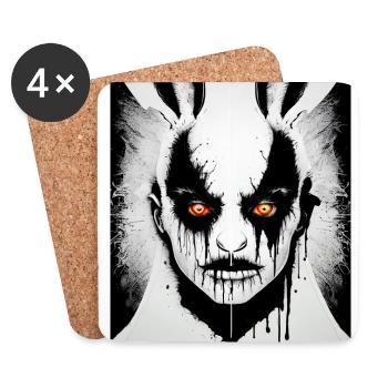 Death Metal Horror Fan Artwork Skulls Skull Art G - Coasters (set of 4) - white - Front
