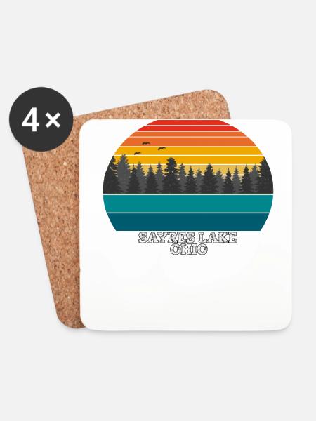 Sayres Lake Ohio - Untersetzer (4er-Set) - Weiß