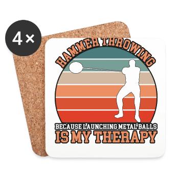 Hammer throw - Coasters (set of 4) - white - Front