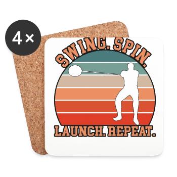 Hammer throw - Coasters (set of 4) - white - Front