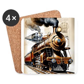 Train #1 - Dessous de verre (lot de 4) - blanc - Devant