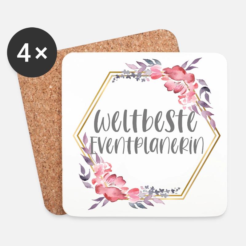 Eventplanerin Events Mädchen Beruf Geschenk - Untersetzer (4er-Set) - Weiß