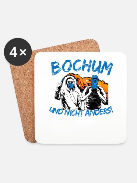 Bochum und nicht anders UPDATE - Untersetzer (4er-Set) - Weiß