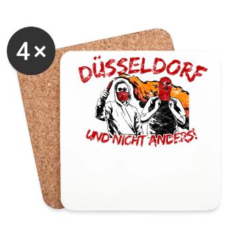 Düsseldorf und nicht anders UPDATE - Untersetzer (4er-Set) - Weiß - Vorne