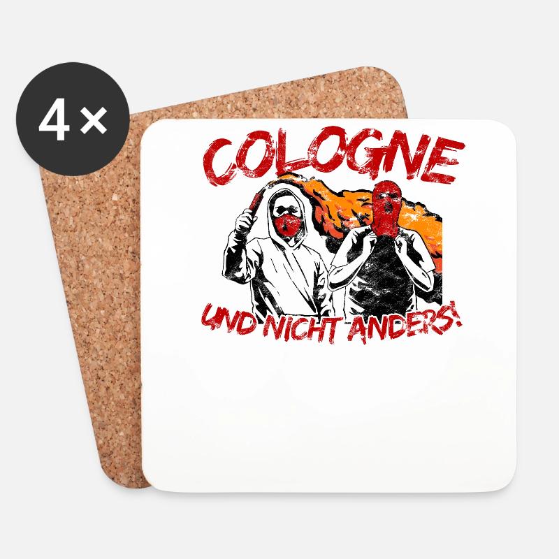 Cologne und nicht anders UPDATE - Untersetzer (4er-Set) - Weiß