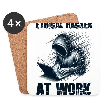 Ethical Hacking Analyst Ethical Cyber Security - Untersetzer (4er-Set) - Weiß - Vorne