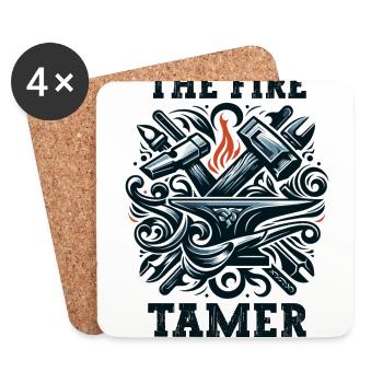 Blacksmith Metalworker Bladesmith Metal - Coasters (set of 4) - white - Front
