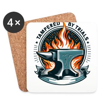 Blacksmith Metalworker Bladesmith Metal - Coasters (set of 4) - white - Front