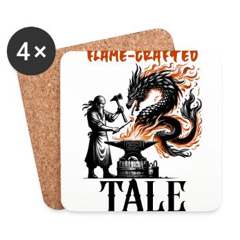 Blacksmith Metalworker Bladesmith Metal - Coasters (set of 4) - white - Front