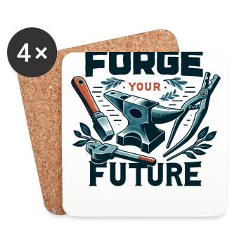 Blacksmith Metalworker Bladesmith Metal - Coasters (set of 4) - white - Front