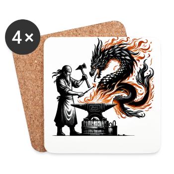 Blacksmith Metalworker Bladesmith Metal - Coasters (set of 4) - white - Front