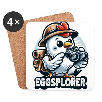Funny World Traveler Family Vacation - Coasters (set of 4) - white - Front