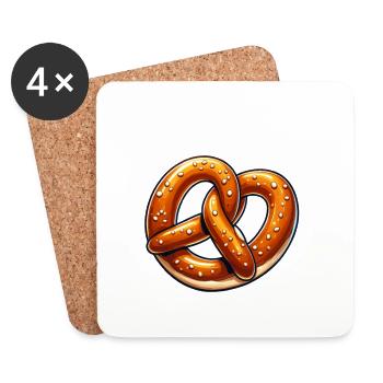 Brezel Zitat Brezel Geschenke - Verdrehen Sie es nicht - Untersetzer (4er-Set) - Weiß - Vorne
