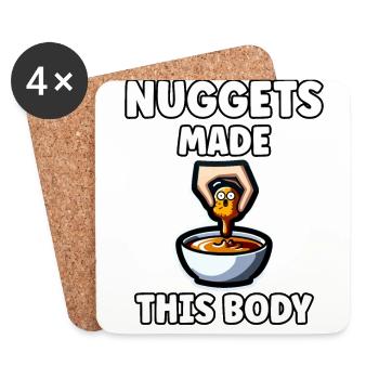 Chicken Nuggets Meme Chicken Nugget Quote - Coasters (set of 4) - white - Front
