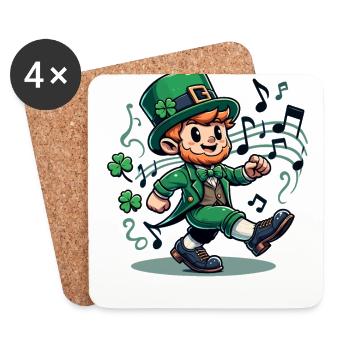 Irish Dancing Ireland Outfit Irish Music - Coasters (set of 4) - white - Front