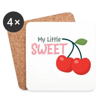 Kleine Süße Little Sweet - Coasters (set of 4) - white - Front