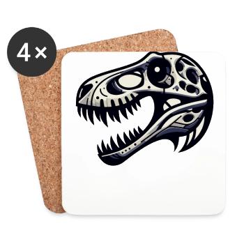 Fossil Hunter, Fossil Hunter, Paleontologist - Coasters (set of 4) - white - Front