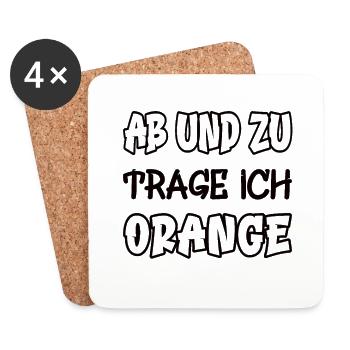 From time to time I wear orange saying color orange - Coasters (set of 4) - white - Front