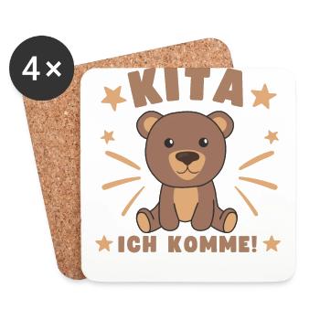 Kita Ich kome Kitakind Bär - Coasters (set of 4) - white - Front