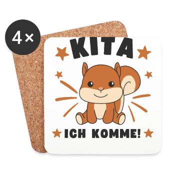 Kita I'm coming Kitakind - Coasters (set of 4) - white - Front