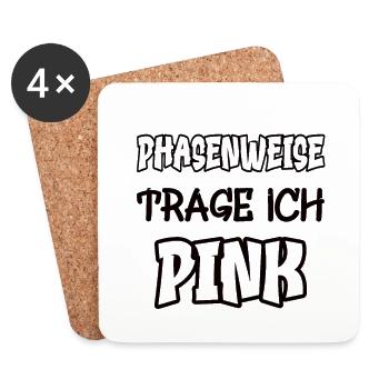 Dans les phases, je porte du rose Saying Color pink - Dessous de verre (lot de 4) - blanc - Devant