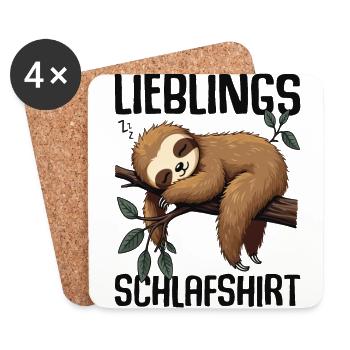 Favorite Sleep Shirt Late Riser Morning Grouches - Coasters (set of 4) - white - Front