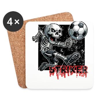 STRIKER SOCCER - SKELETON - Dessous de verre (lot de 4) - blanc - Devant