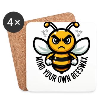 ACHTEN SIE AUF IHR EIGENES BIENENWACHS - Untersetzer (4er-Set) - Weiß - Vorne