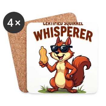 Eichhörnchenbeobachtung Enthusiast Wildlife - Untersetzer (4er-Set) - Weiß - Vorne