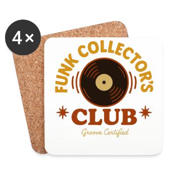 Funk Vinyl Record Collector Retro Music - Coasters (set of 4) - white - Front