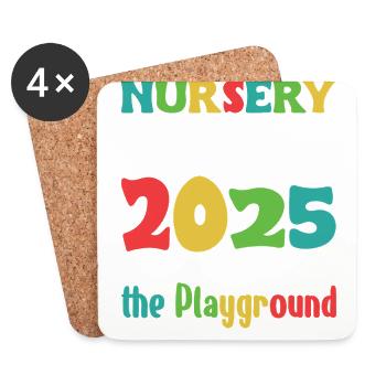 Kindergarten Leavers 2025 School Enrollment - Coasters (set of 4) - white - Front