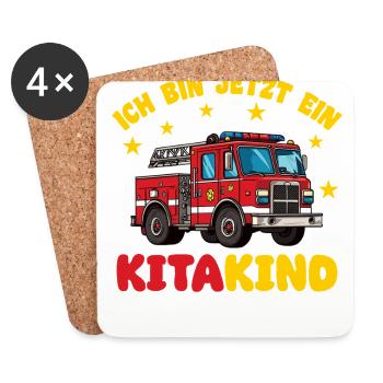 ich bin ein Kitakind Kita Einhorn - Untersetzer (4er-Set) - Weiß - Vorne