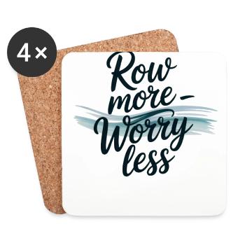 Canoe Accessories Canoe Rowing Motif Paddle - Coasters (set of 4) - white - Front