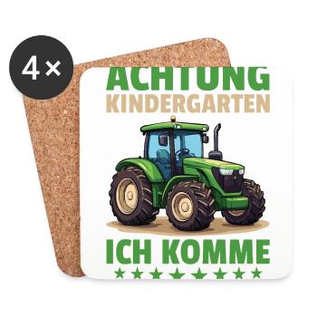 I am a kindergarten child kindergarten unicorn - Coasters (set of 4) - white - Front
